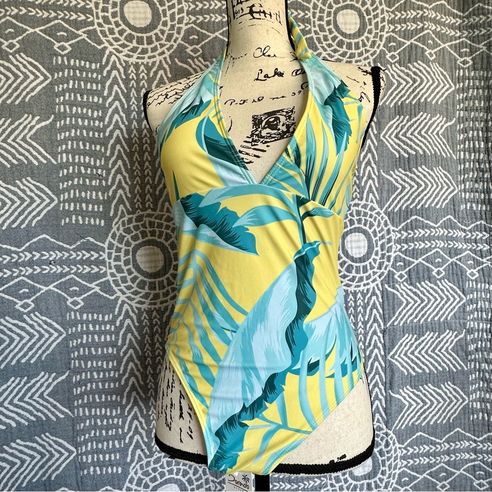 NWT- Dorado Yellow & Blue Bathing Suit - Medium